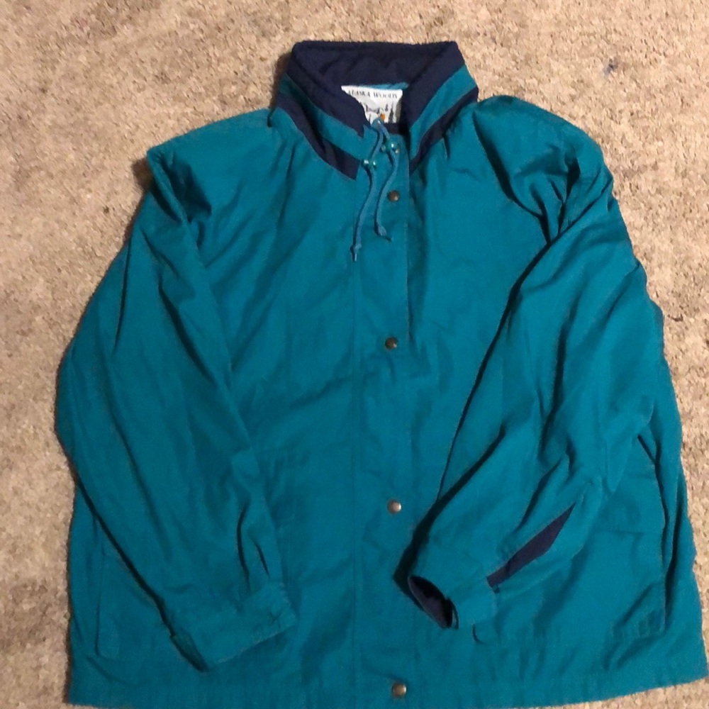 Alaska Woods green button jacket